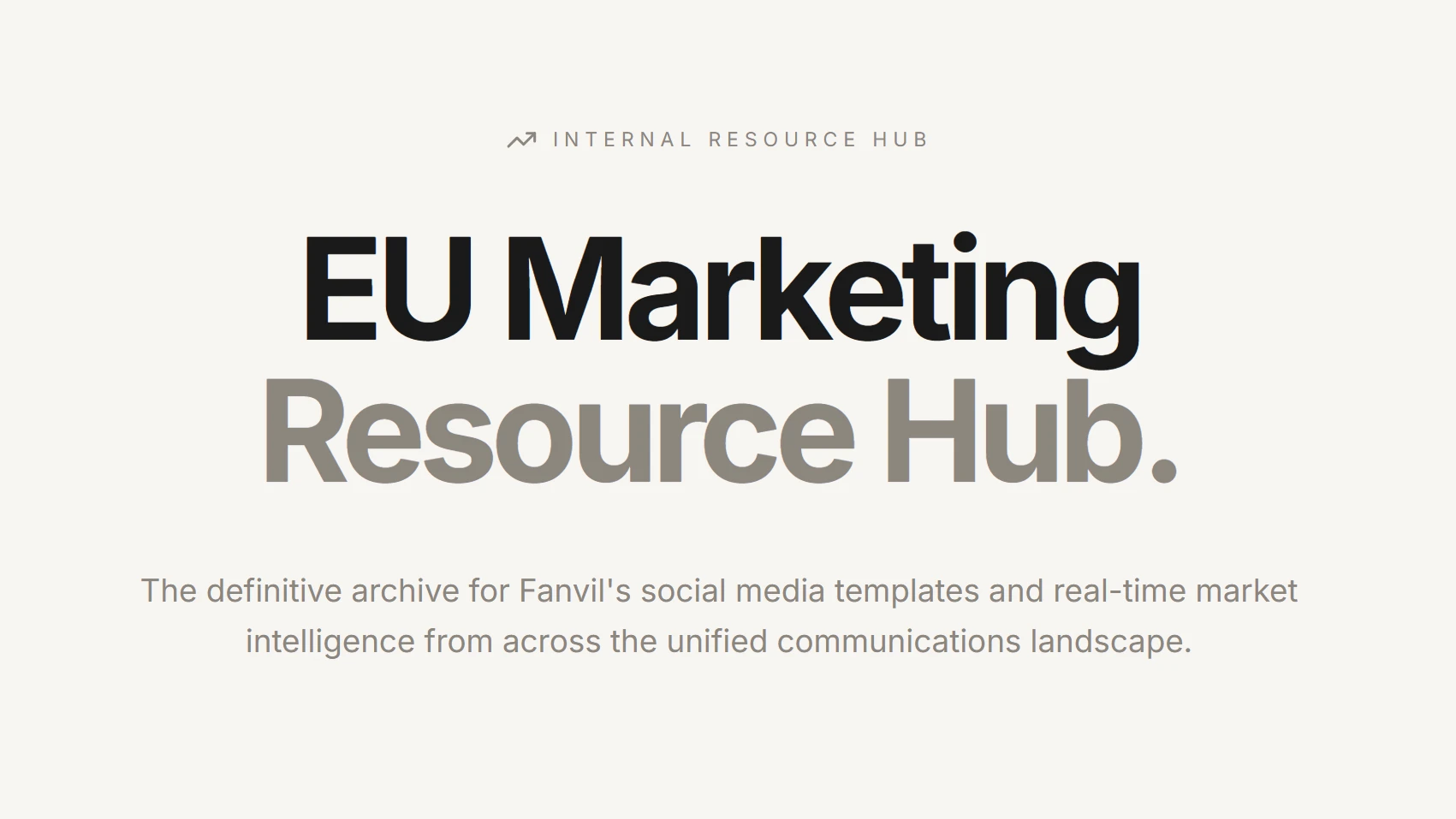 EU Marketing Hub cover